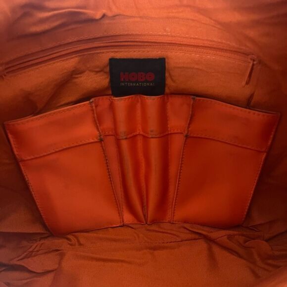 HOBO International Vintage Whiskey Smooth Brown Leather Flat Hobo Shoulder Bag - Picture 11 of 14